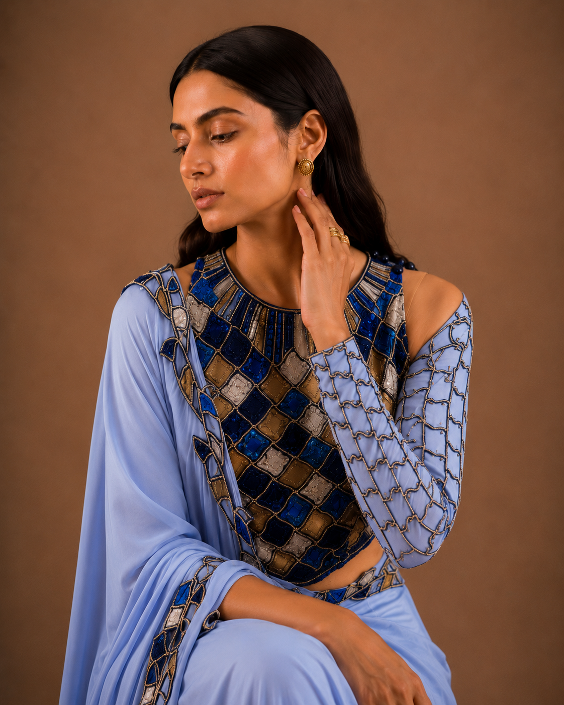 Draped saree